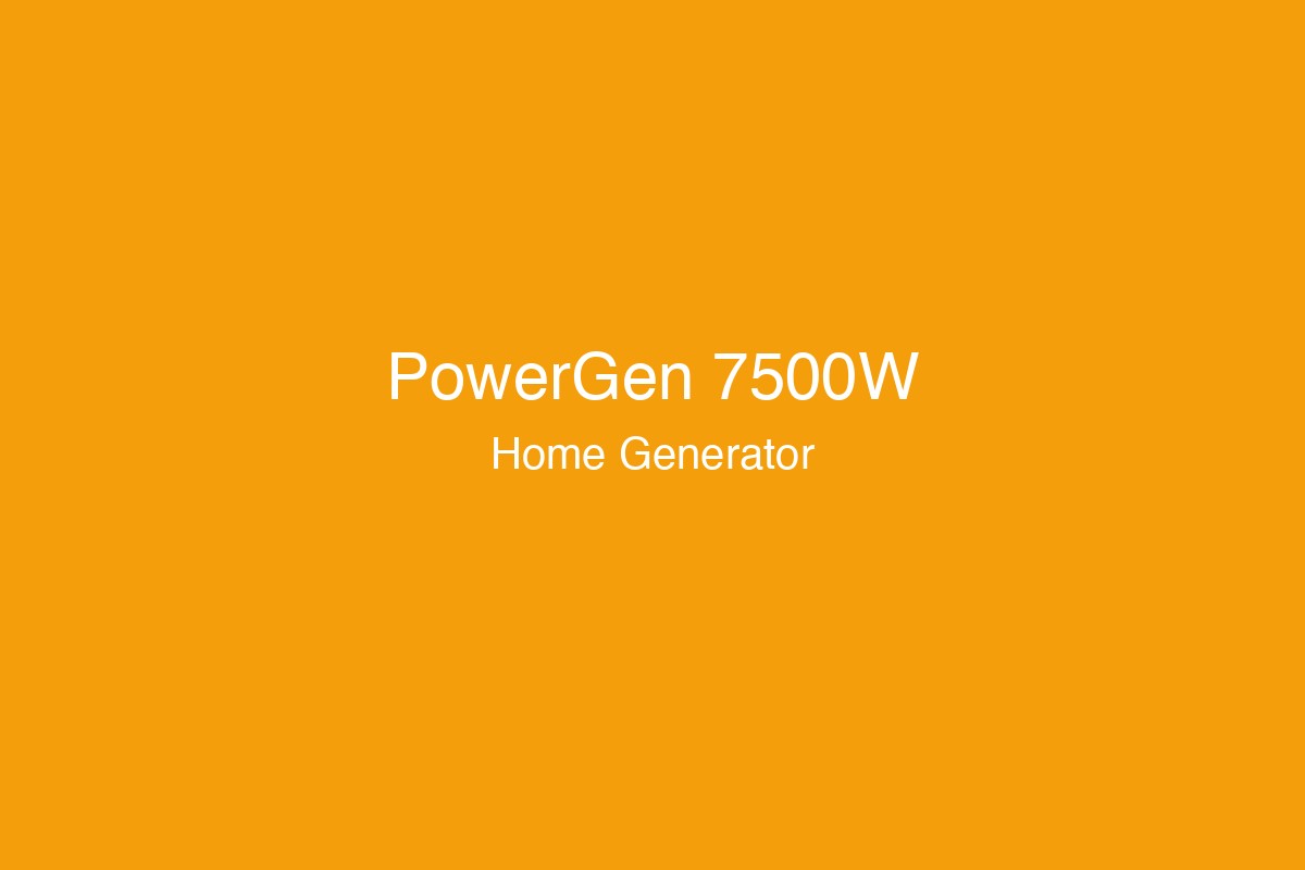 PowerGen 7500W Home Backup Generator